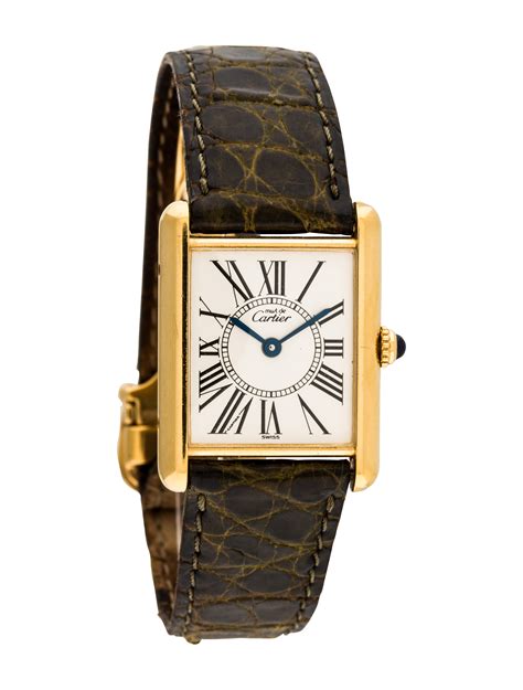 cartier must checkered dial|cartier tank must review.